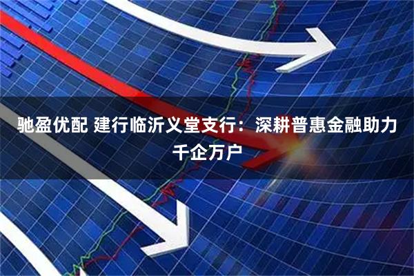 驰盈优配 建行临沂义堂支行：深耕普惠金融助力千企万户