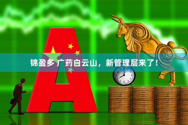 锦盈多 广药白云山，新管理层来了！